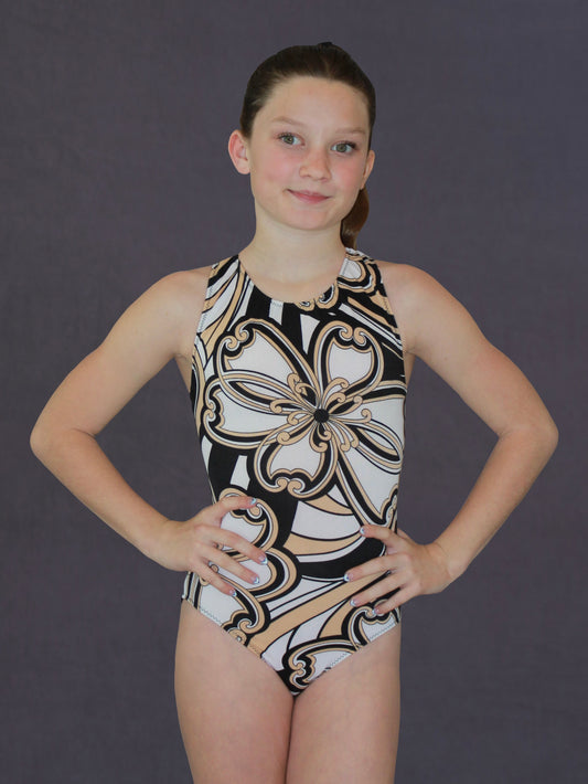 Flip Fit Leotard - Tan Floral